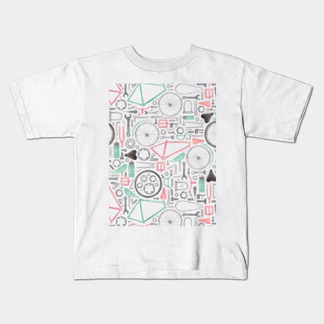 Cycling, Bike Parts Kids T-Shirt by Elena_ONeill